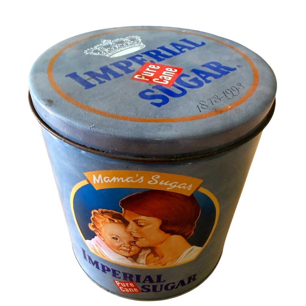 Vintage‎ 1993 Imperial Sugar Metal Tin Mama's Sugar 150th Anniversary  Texas